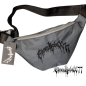 Preview: Bauchtasche  "Ehrenkodex77", grau, Schriftzug gestickt